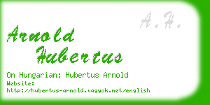 arnold hubertus business card